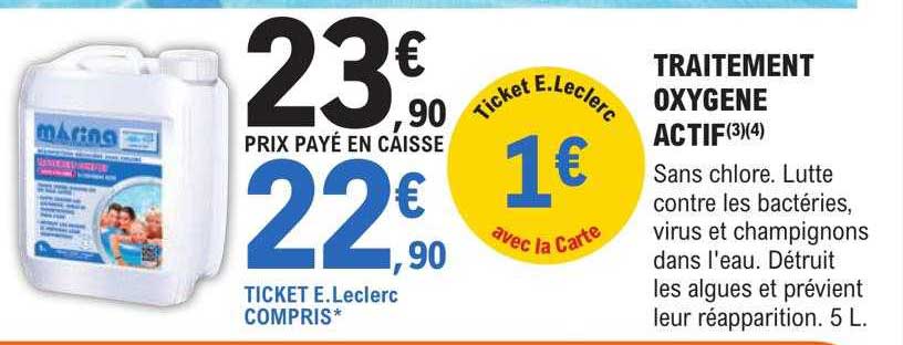 traitement oxygène actif marina