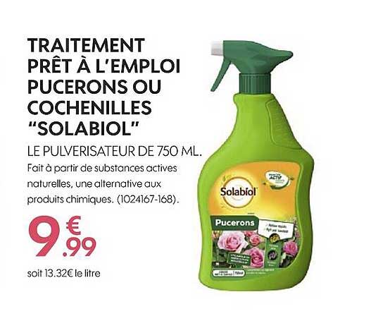 traitement prêt à l'emploi pucerons ou cochenilles solabiol