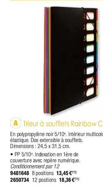 trieur à soufflets rainbow c