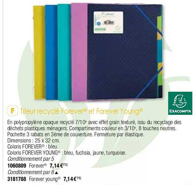 Trieur Recyclé Forever Et Forever Young Exacompta