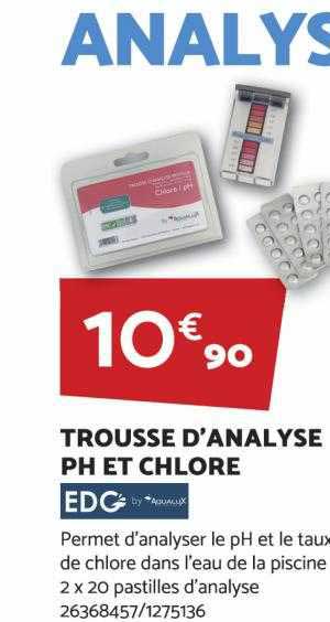 Trousse D'analyse Ph Et Chlore Edg