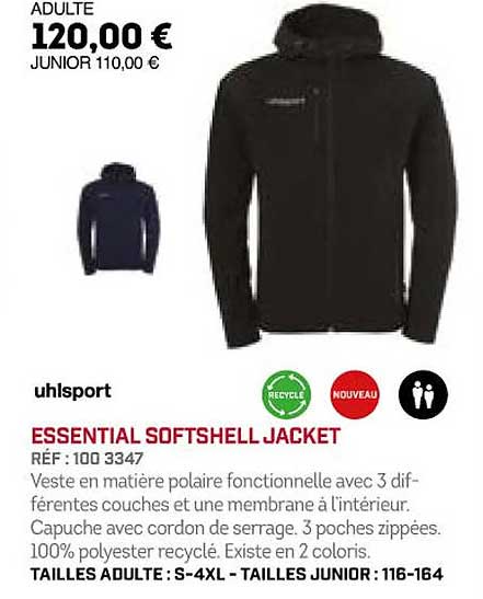 uhlsport essential softshell jacket