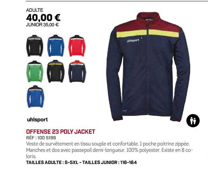 uhlsport offense 23 poly jacket