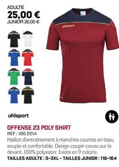 uhlsport offense 23 poly shirt