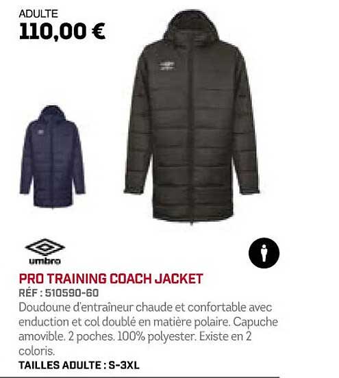 umbro training coach jacket