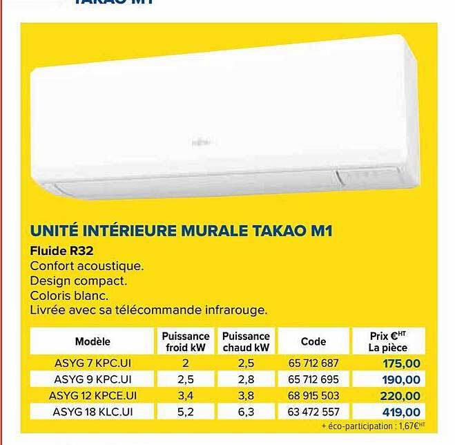 unité intérieure murale takao m1