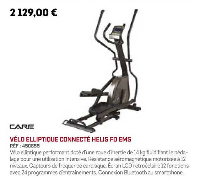 vélo elliptique connecté helis fd ems