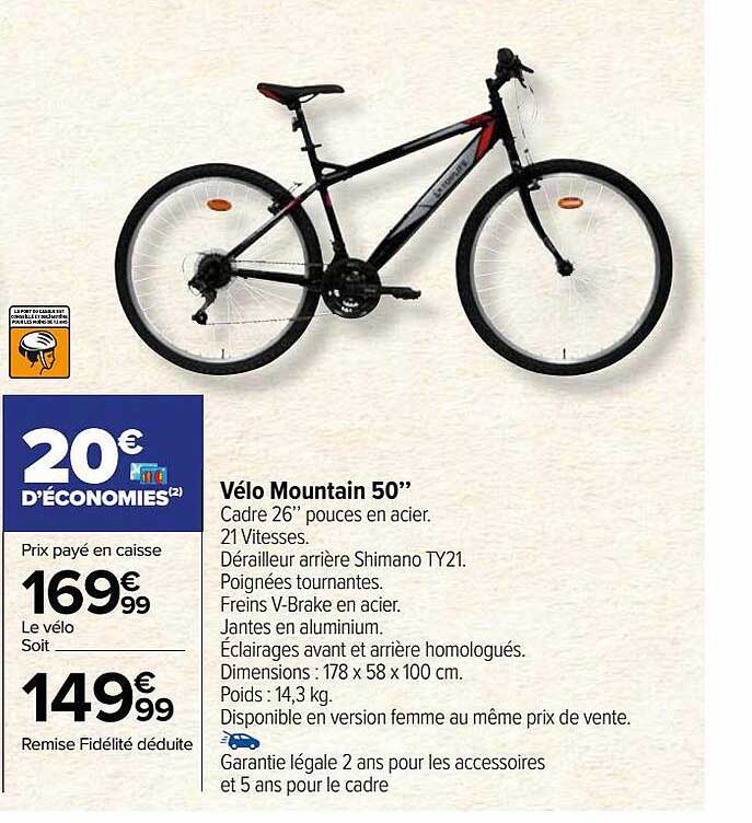 Vélo Mountain 50"