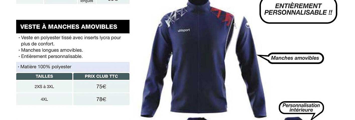 veste à manches amovibles