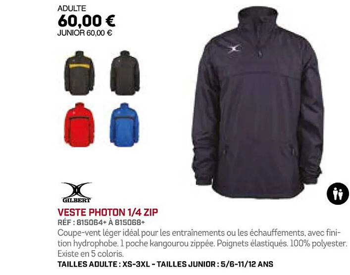 Veste Photon ¼ Zip Gilbert