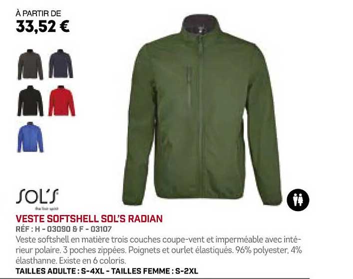 Veste Softshell Sol's Radian