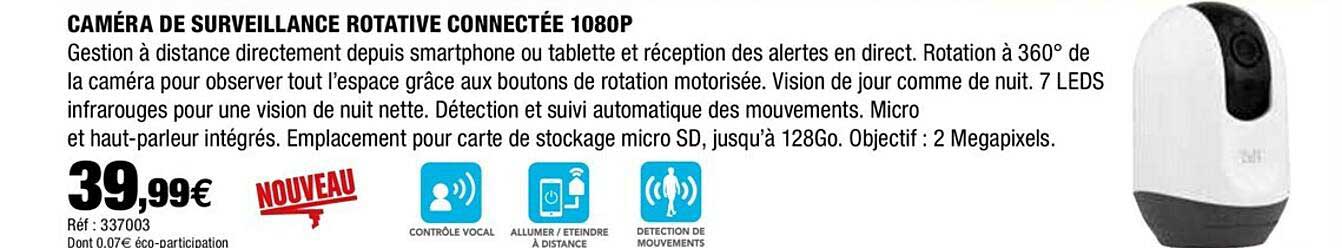 camera de surveillance rotative connectee 1080p