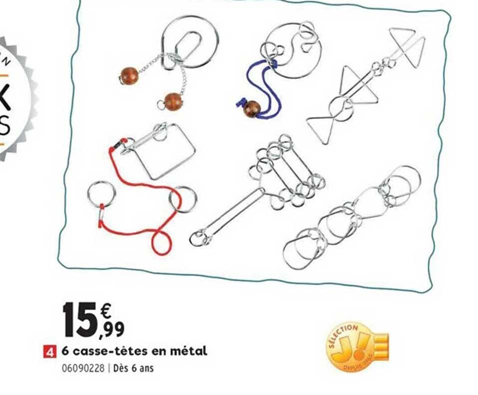 6 casse-tetes en metal