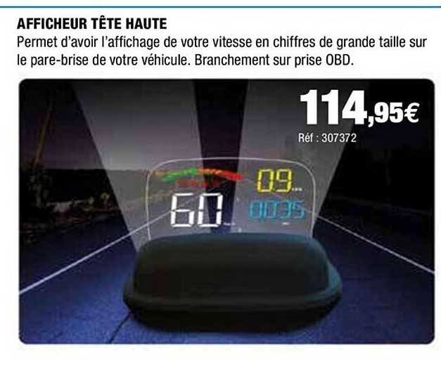 afficheur tête haute