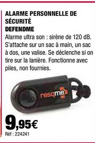 alarme personnelle de sécurité defendme
