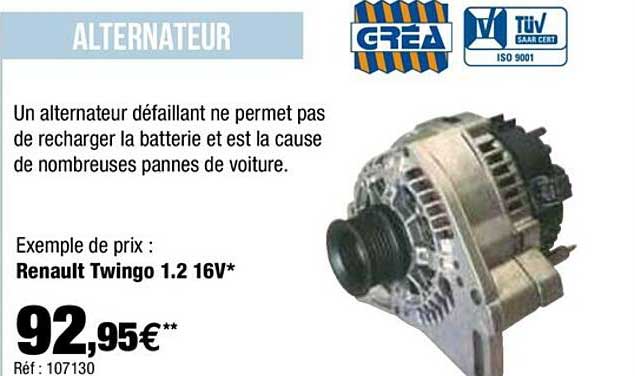 alternateur renault twingo 1.2 16v