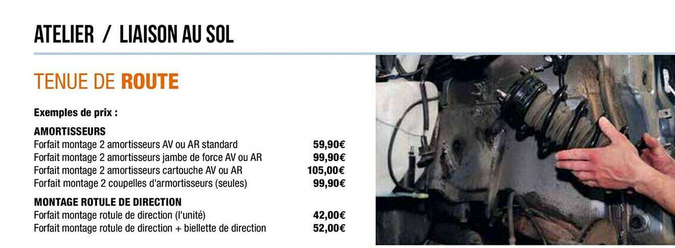 amortisseurs, montage rotule de direction