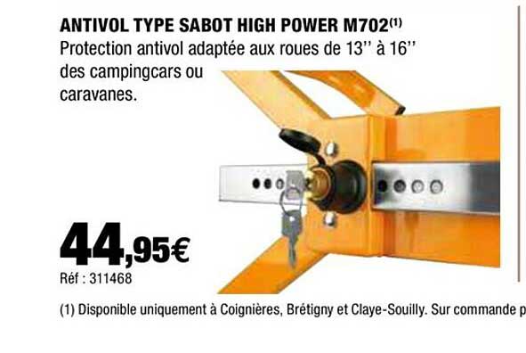 antivol type sabot high power m702