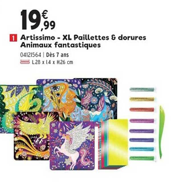 artissimo - xl paillettes & dorures animaux fantastiques