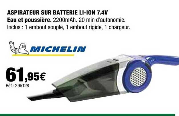 aspirateur sur batterie li-ion 7.4v michelin