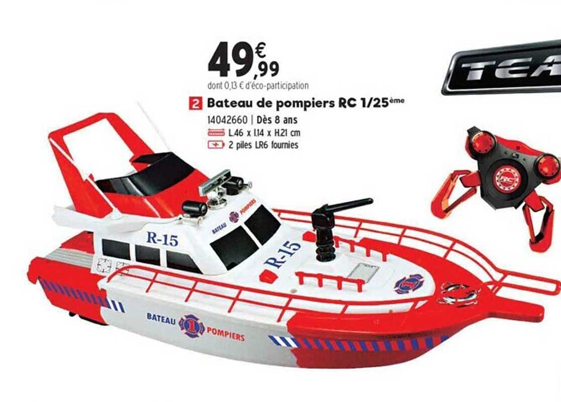 bateau de pompiers rc 1-25