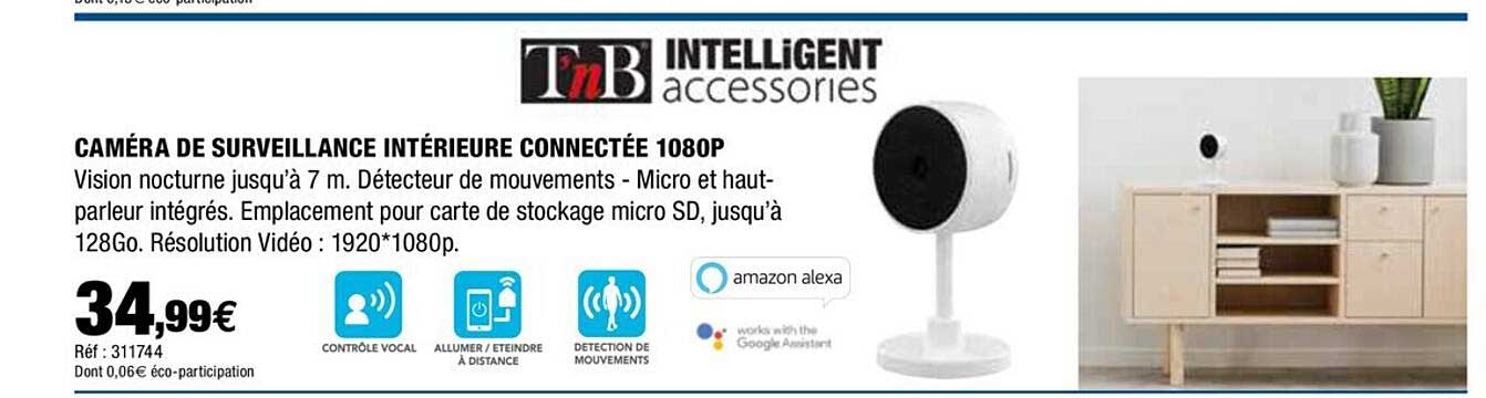 camera de surveillance interieure connectee 1080p