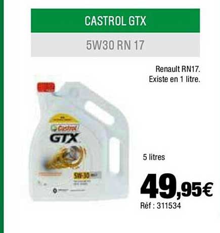 castrol gtx 5w30 rn 17