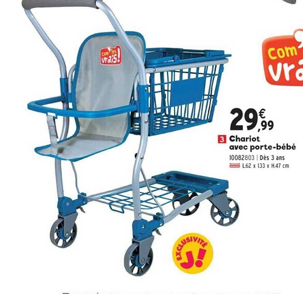 chariot avec porte-bebe