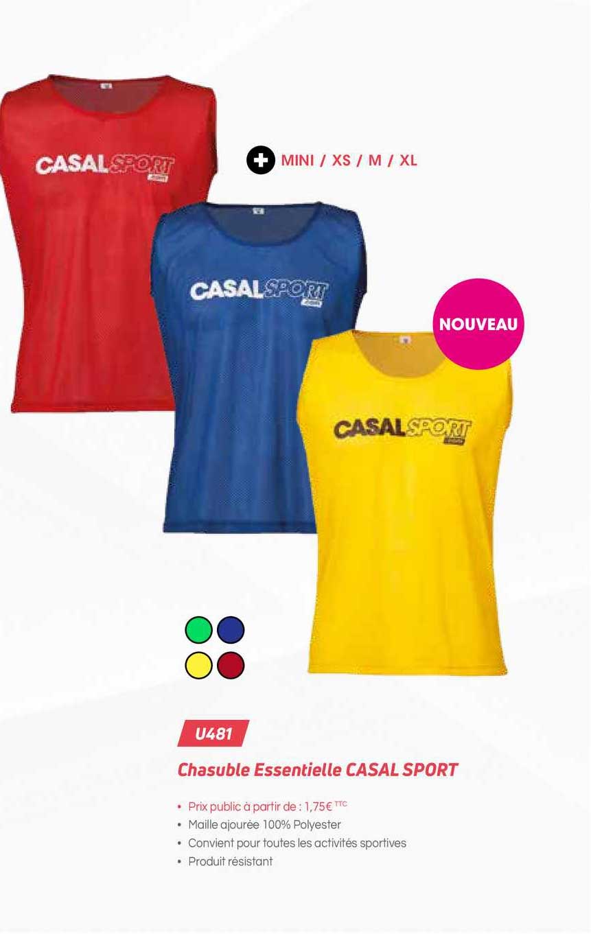 chasuble essentielle casal sport u481