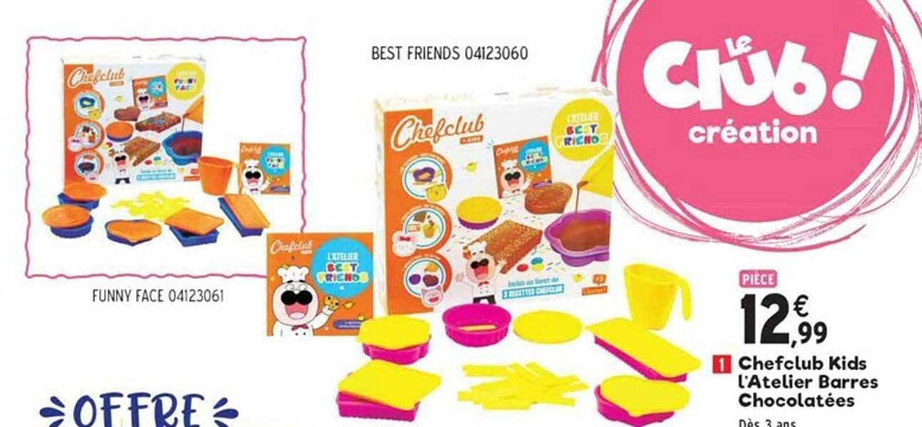 chefclub kids l'atelier barres chocolatees