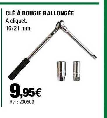 clé à bougie rallongée