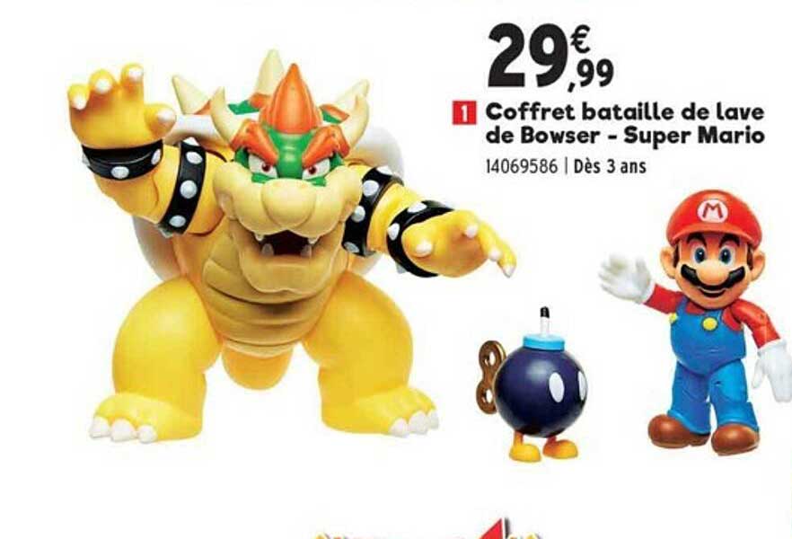 coffret bataille de lave de bowser super mario