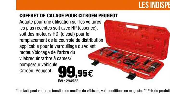 coffret de calage pour citroën peugeot