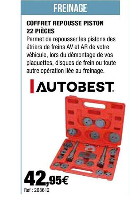 coffret repousse piston 22 pièces autobest