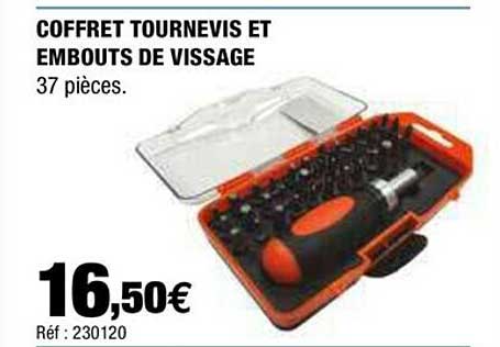 coffret tournevis et embouts de vissage