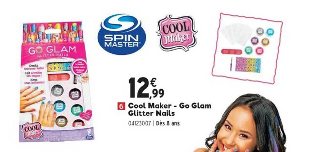 cool maker - gpo glam glitter nails
