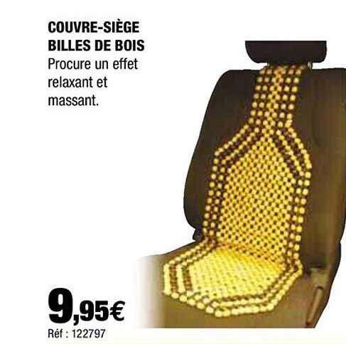 Couvre-siege Billes De Bois