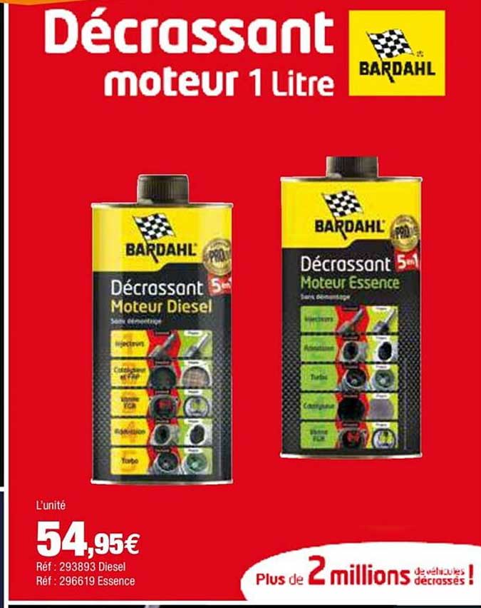 décrassant moteur 1 litre bardahl