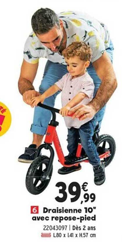draisienne 10" avec repose-pied