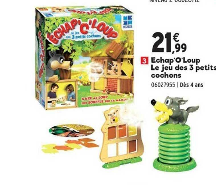 Echap'o'loup Le Jeu Des 3 Petits Cochons