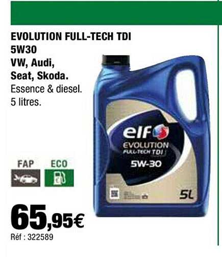 évolution full-ech tdi 5w30 vw, audi, seat, skoda
