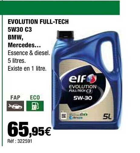 evolution full-tech 5w30 c3 bmw, mercedes
