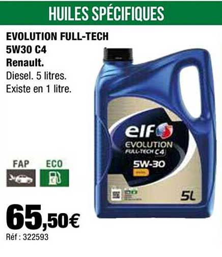 evolution full-tech 5w30 c4 renault