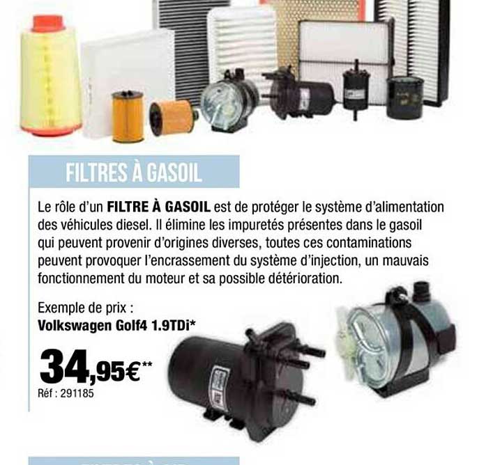 filtres à gasoil