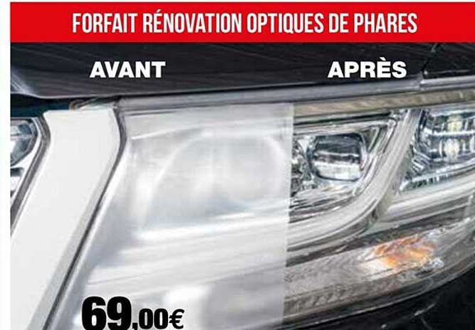 forfait rénovation optiques de phares