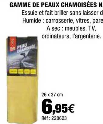 gamme de peaux chamoisées