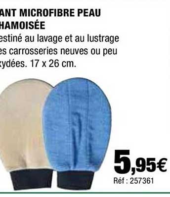 gant microfibre peau chamoisée