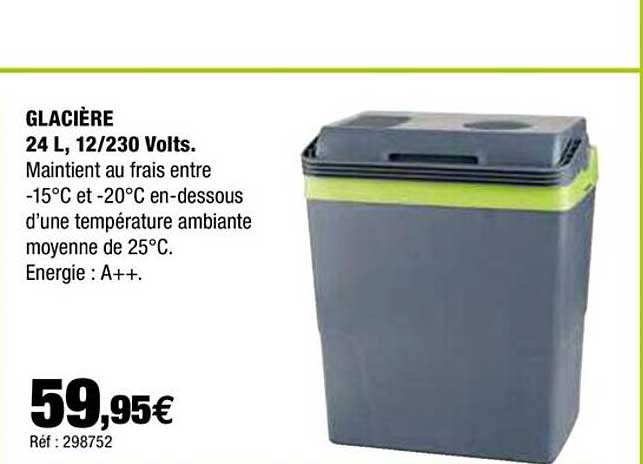 glacière 24 l, 12-230 volts