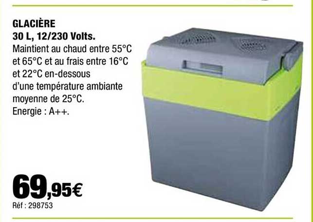 glacière 30 l, 12-230 volts