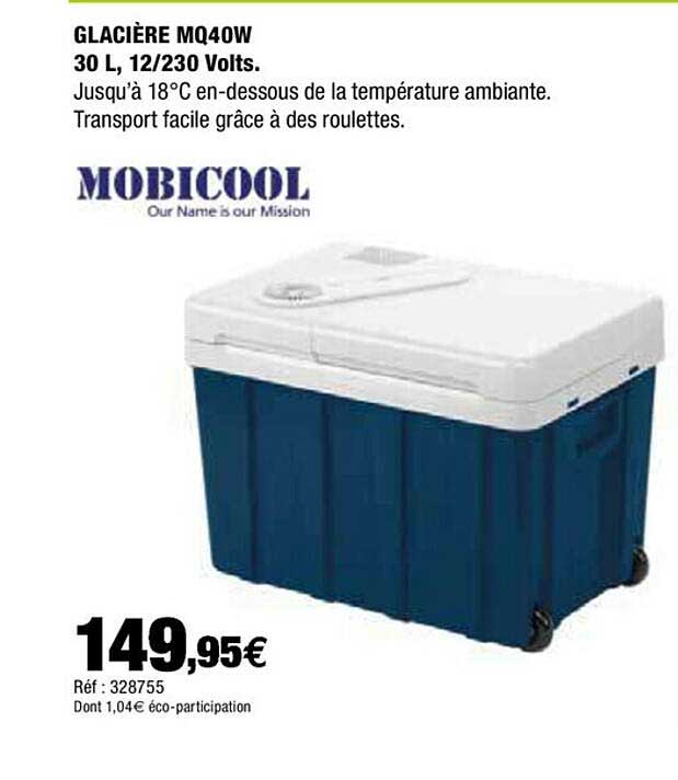 glacière mq40w 30 , 12-230 volts